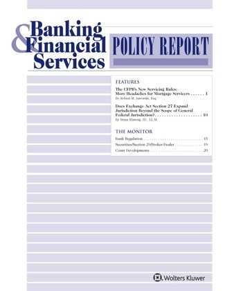 Banking and Financial Services Policy Report: A Journal on Trends in Regulation and Supervision