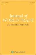 Journal of World Trade Online by KLI/TURPIN