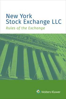 New York Stock Exchange Inc. Rules of The Exchange (2010)