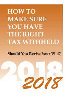 How to Make Sure You Have the Right Tax Withheld, 2018 Edition
