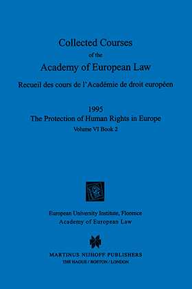 Collected Courses Of The Academy Of Europ Law/1995 Protect Hum (Volume VI, Book 2)