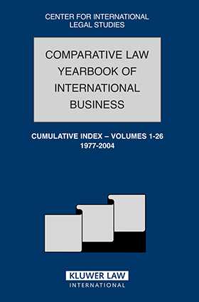 Comparative Law Yearbook Of International Business Cumulative Index, Volume 1-26, 1977-2004
