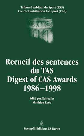 Digest of CAS Awards I, 1986-1998