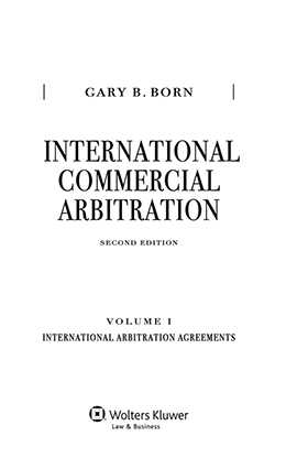 International Commercial Arbitration Volume I | Wolters Kluwer Legal ...