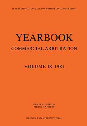 Yearbook Commercial Arbitration Volume IX - 1984