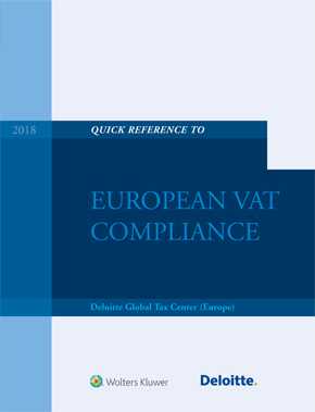 Quick Reference Guide to European VAT Compliance 2018 by DELOITTE