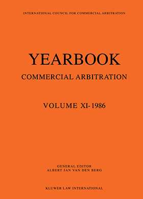Yearbook Commercial Arbitration Volume XI - 1986 Yearbook Commercial Arbitration Volume XI - 1986