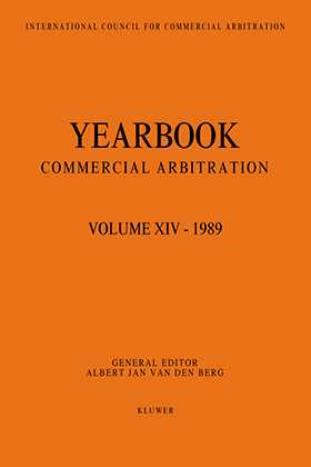 Yearbook Commercial Arbitration Volume XIV - 1989 Yearbook Commercial Arbitration Volume XIV - 1989