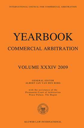Yearbook Commercial Arbitration Vol XXXIV 2009 by