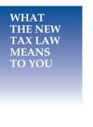 What the New Tax Law Means to You 2018 by Joanne Mitchell-George Wolters Kluwer Legal & Regulatory U.S.
